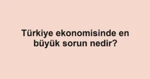 turkiye-ekonomisinde-en-buyuk-sorun-nedir